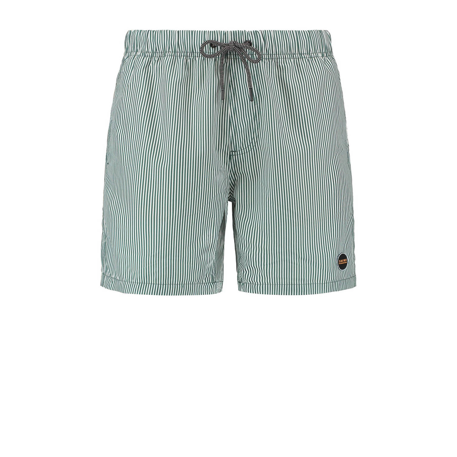 SHIWI Heren Zwembroeken Men Swimshort Skinny Stripe Groen