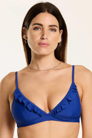 thumbnail: Shiwi The Sunshine Brand voorgevormde triangel bikini set Beau met ruches blauw