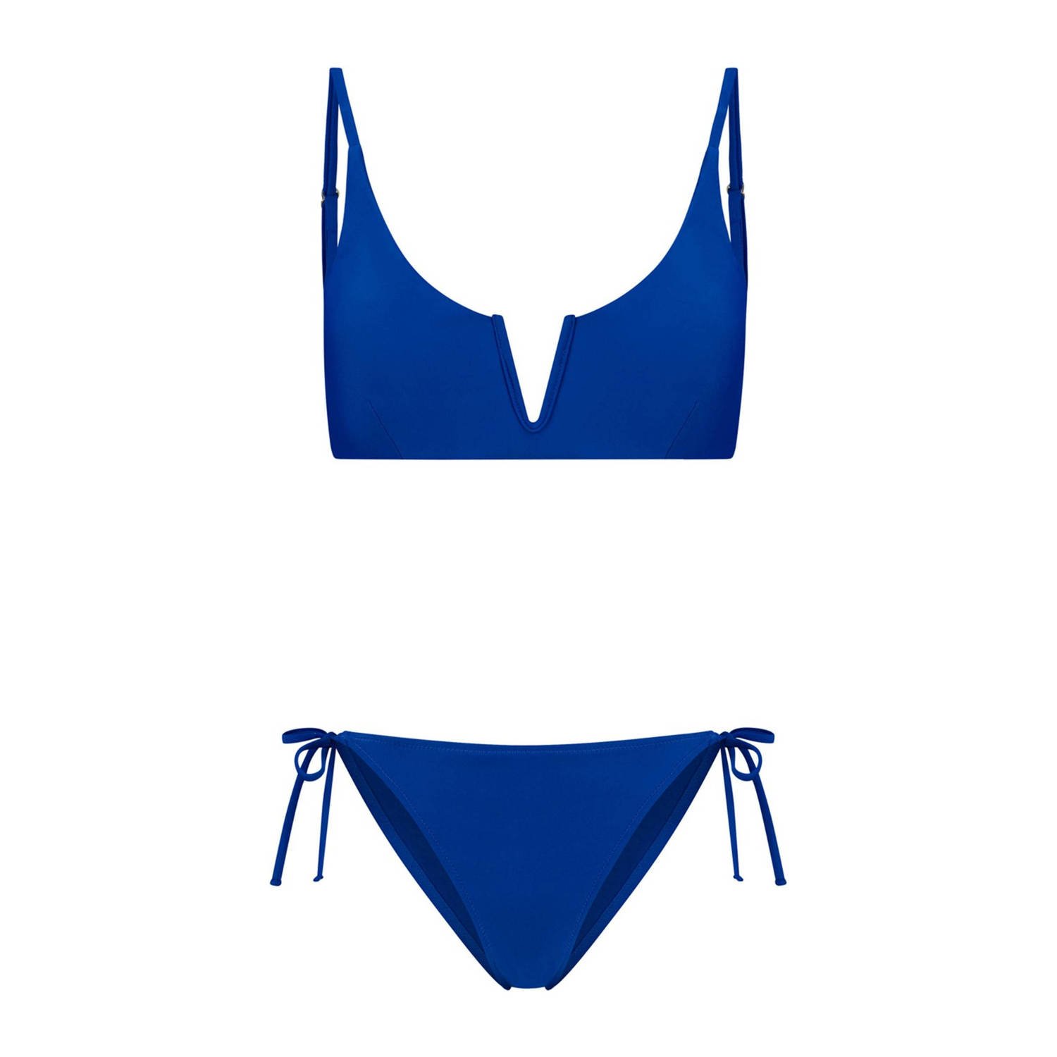 Shiwi voorgevormde crop bikini Leah blauw