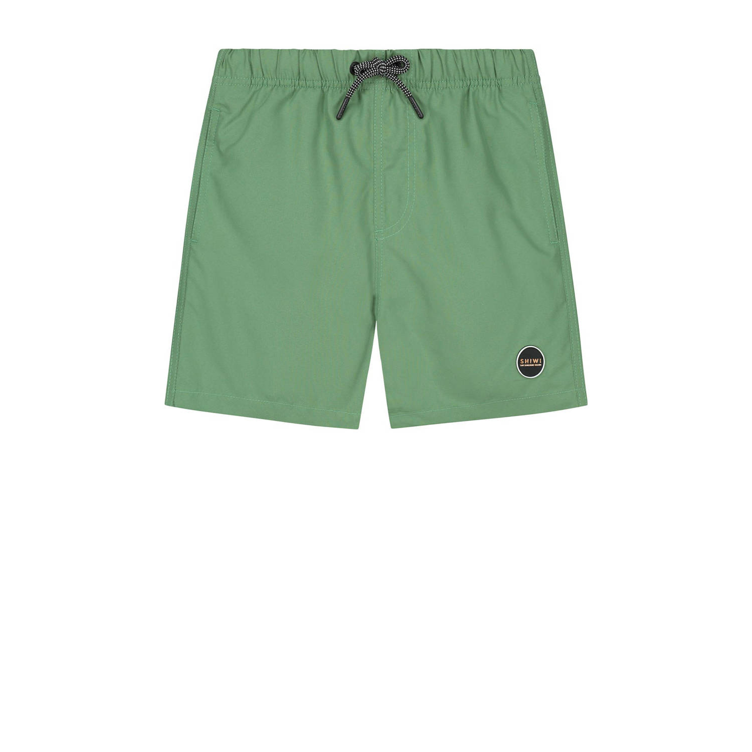 Shiwi zwemshort Mike groen Jongens Gerecycled polyester Effen 134 140