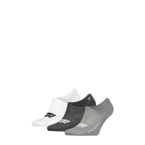 Levi's sneakersokken - set van 3 grijs afbeelding