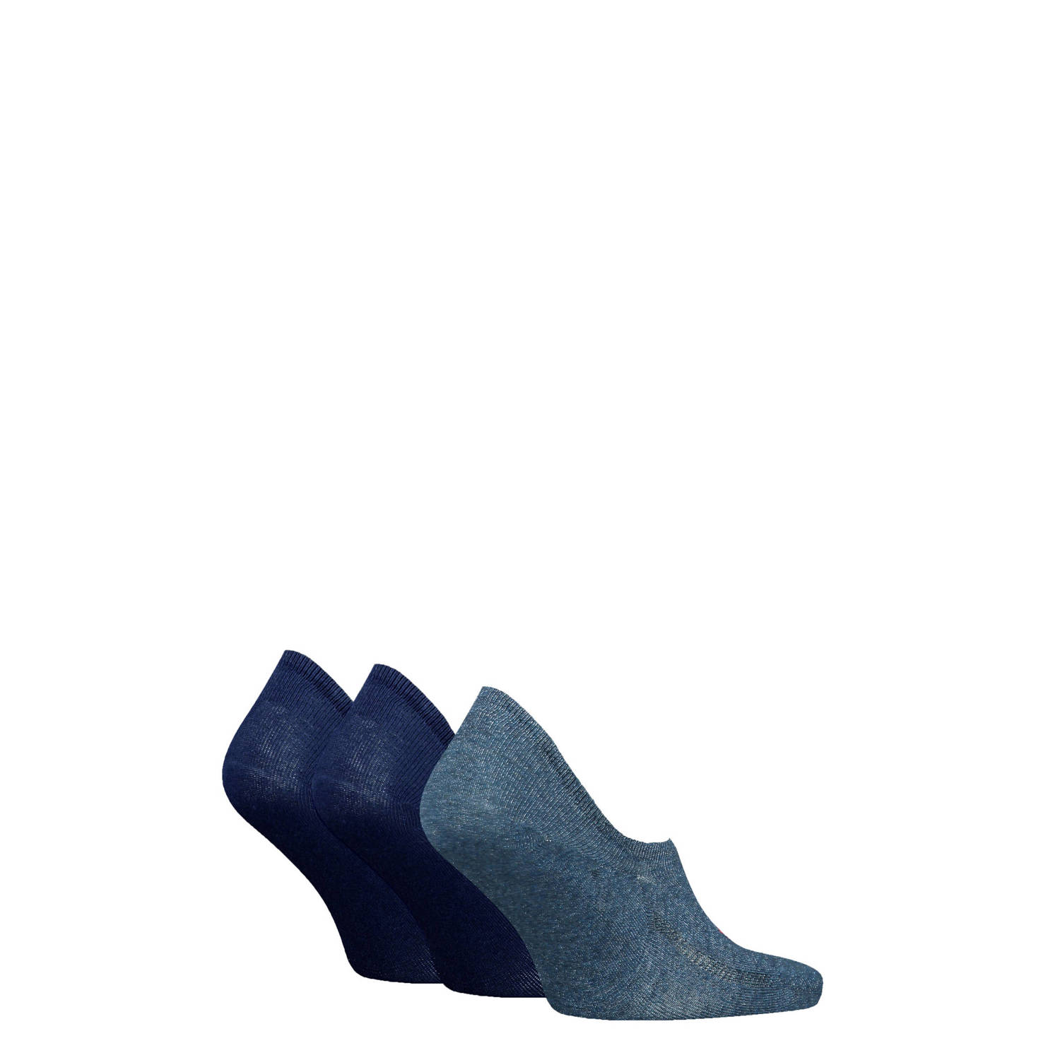Levi's sneakersokken set van 3 denimblauw