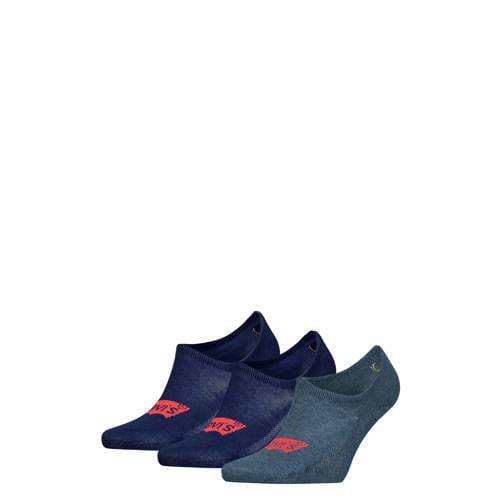 Levi's sneakersokken - set van 3 denimblauw afbeelding