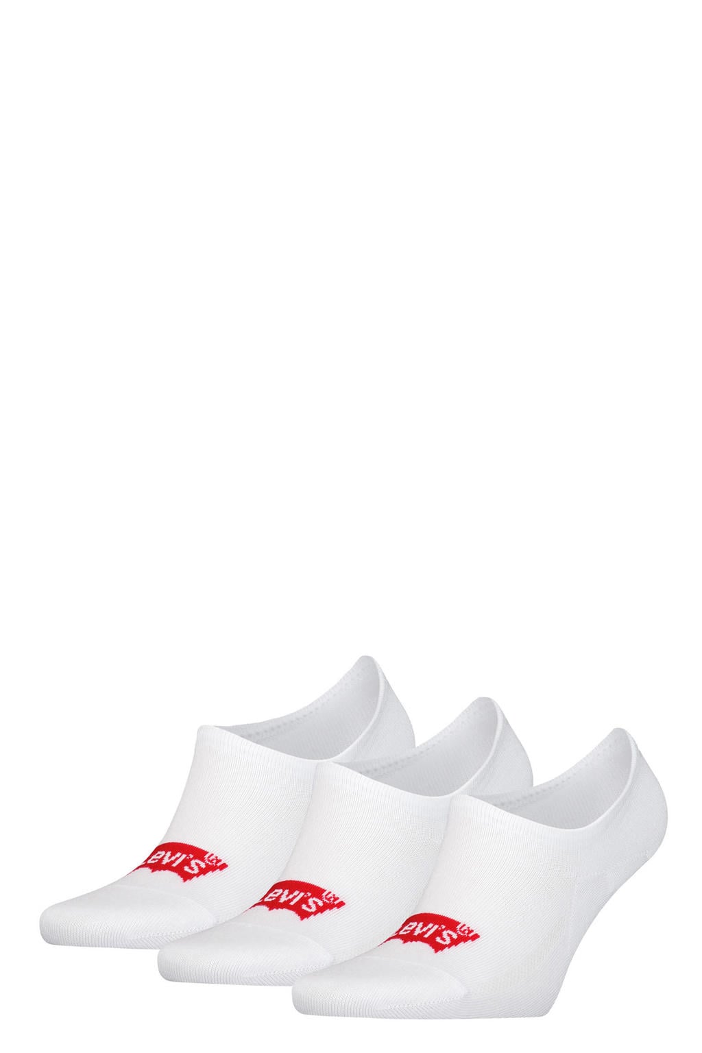 Levi's sneakersokken - wit (set van 3)