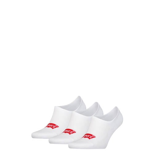 Levi's sneakersokken - set van 3 wit afbeelding