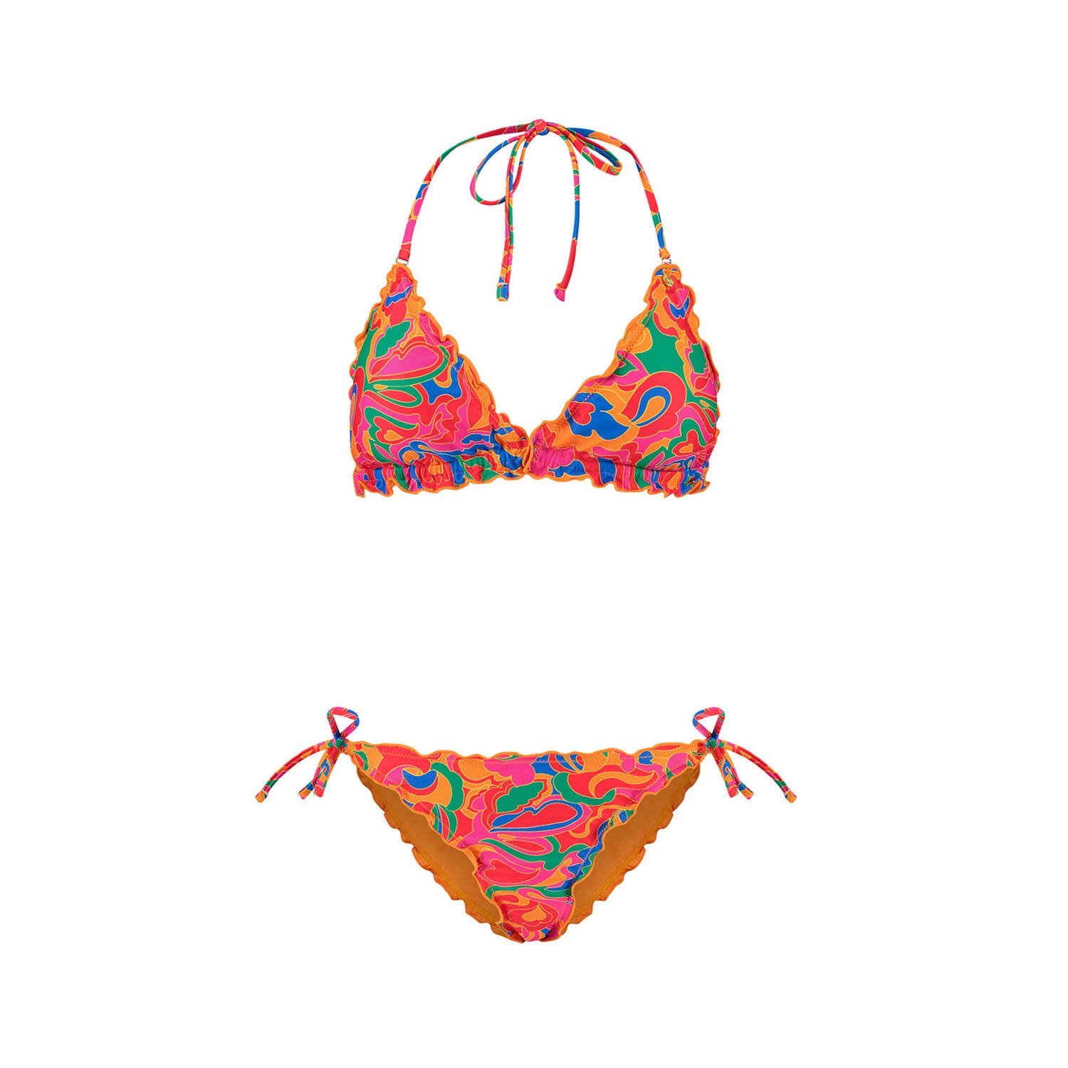 Shiwi voorgevormde triangel bikini Lynn roze blauw groen