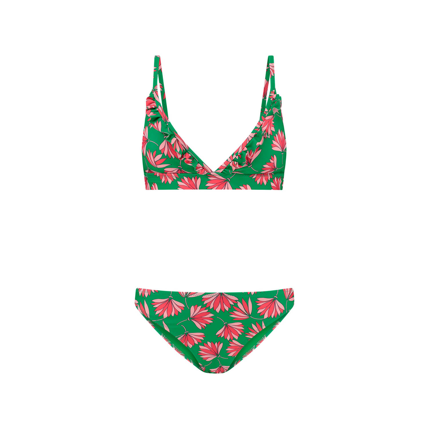 Shiwi voorgevormde triangel bikini Beau groen roze