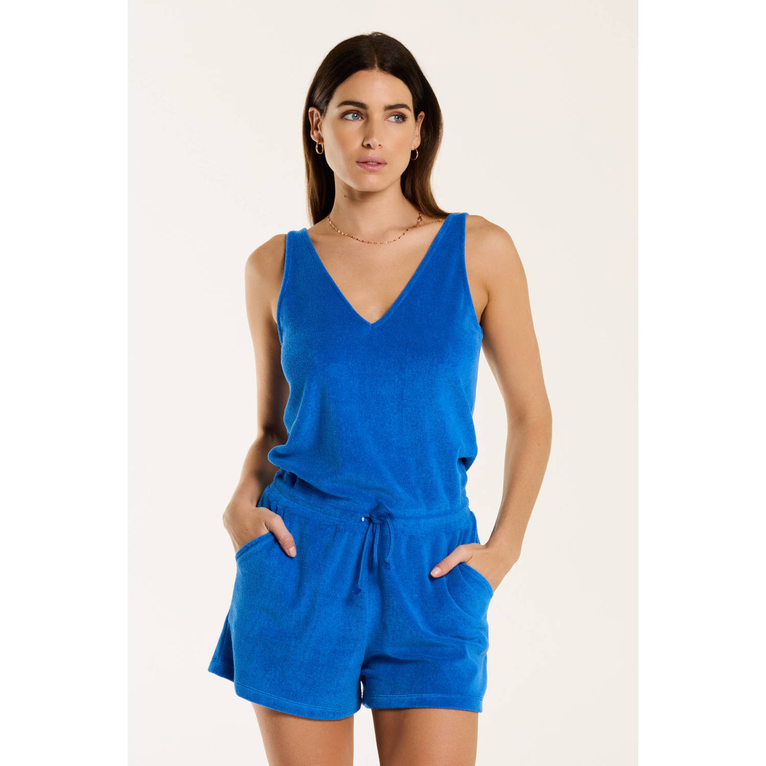 Shiwi badstof jumpsuit Fiji blauw