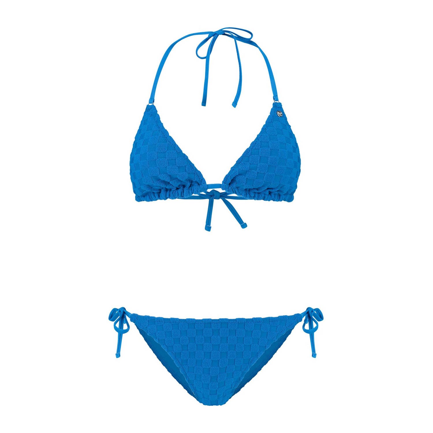 Shiwi voorgevormde triangel bikini Liz met textuur blauw