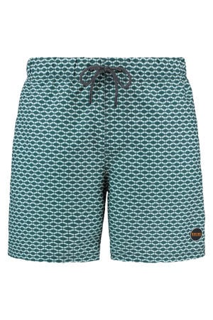 zwemshort Hammam donkergroen/lichtblauw
