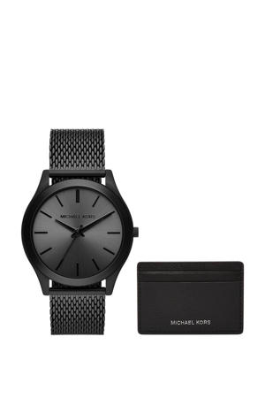 horloge + portemonnee MK1085SET Runway zwart
