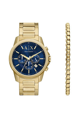 horloge + armband AX7151SET Emporio Armani goudkleurig