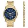 Armani Exchange horloge + armband AX7151SET Emporio Armani goudkleurig