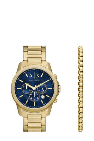 horloge + armband AX7151SET Emporio Armani goudkleurig