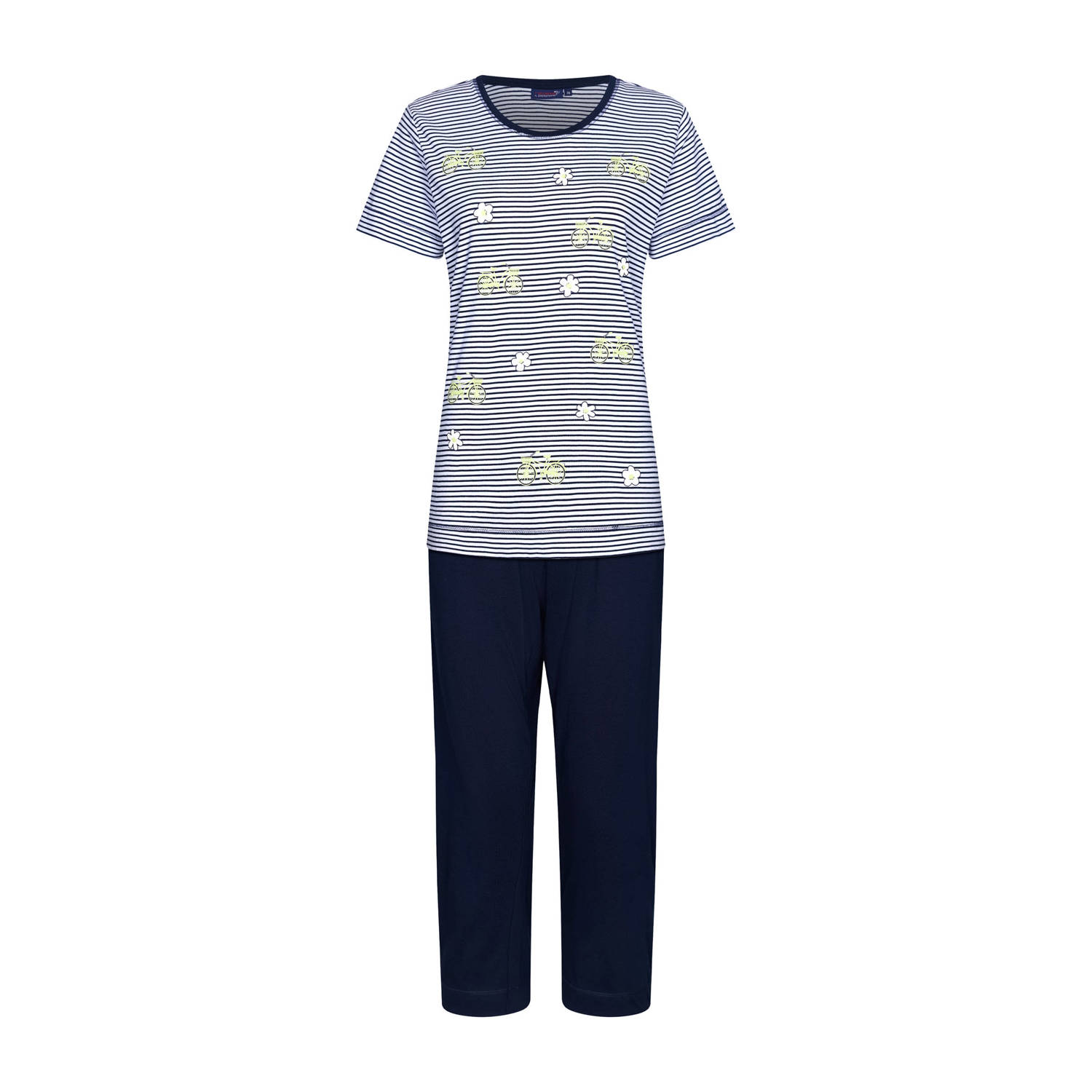 Rebelle pyjama donkerblauw wit