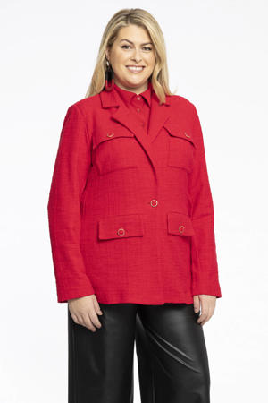 getailleerde blazer rood
