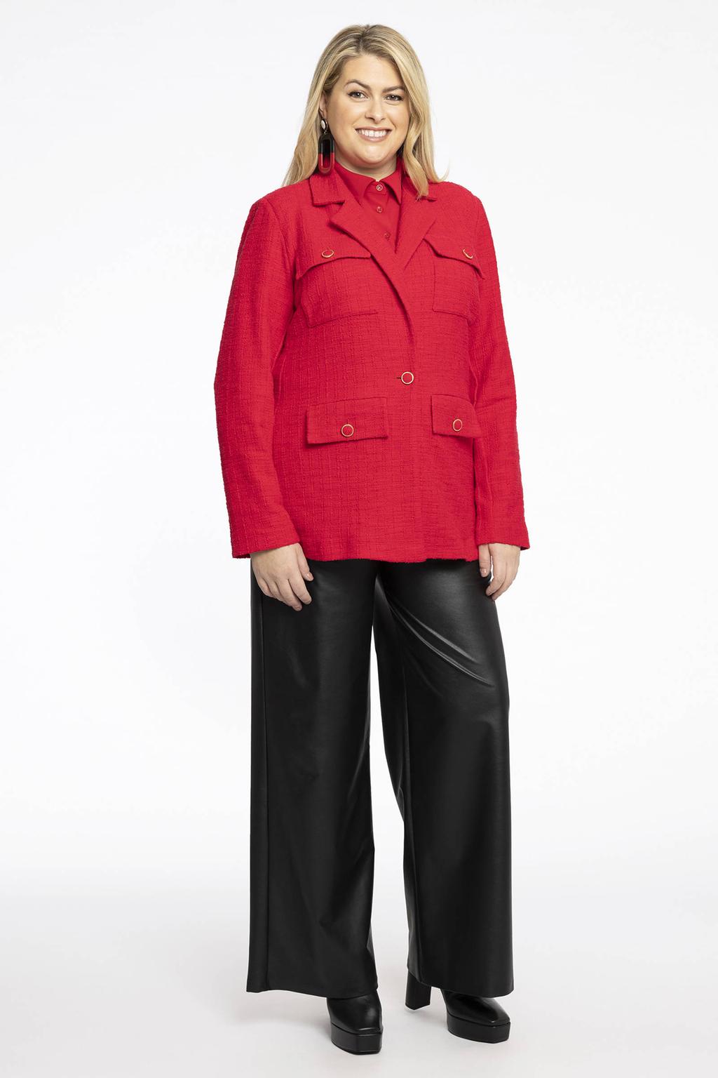 YOEK getailleerde blazer rood