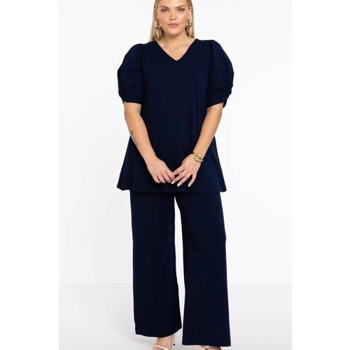 YOEK straight fit broek donkerblauw afbeelding