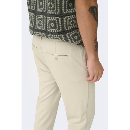 ONLY & SONS gemêleerde slim fit chino ONSMARK moonstruck afbeelding