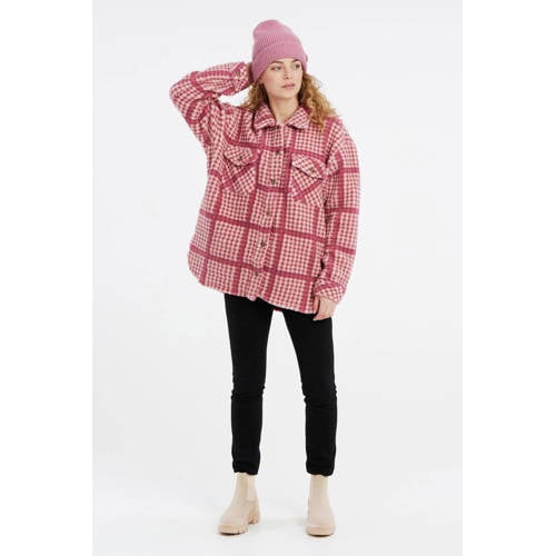 Protest fleece shacket Akino donkerroze afbeelding