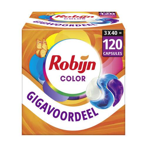 Robijn Classics Color 3-in-1 wascapsules - 3 x 40 wasbeurten - 120 wasbeurten afbeelding