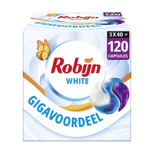 Robijn Classics 3-in-1 wascapsules Stralend Wit - 3 x 40 wasbeurten - 120 wasbeurten afbeelding