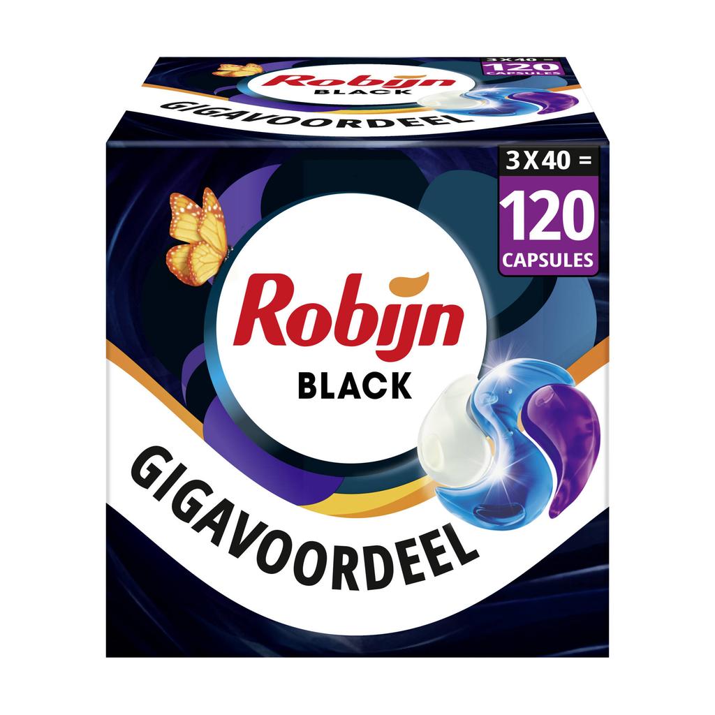 Robijn Classics 3-in-1 wascapsules Black Velvet - 3 x 40 wasbeurten - 120 wasbeurten