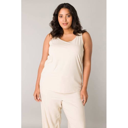 Base Level Curvy top Yanne beige afbeelding