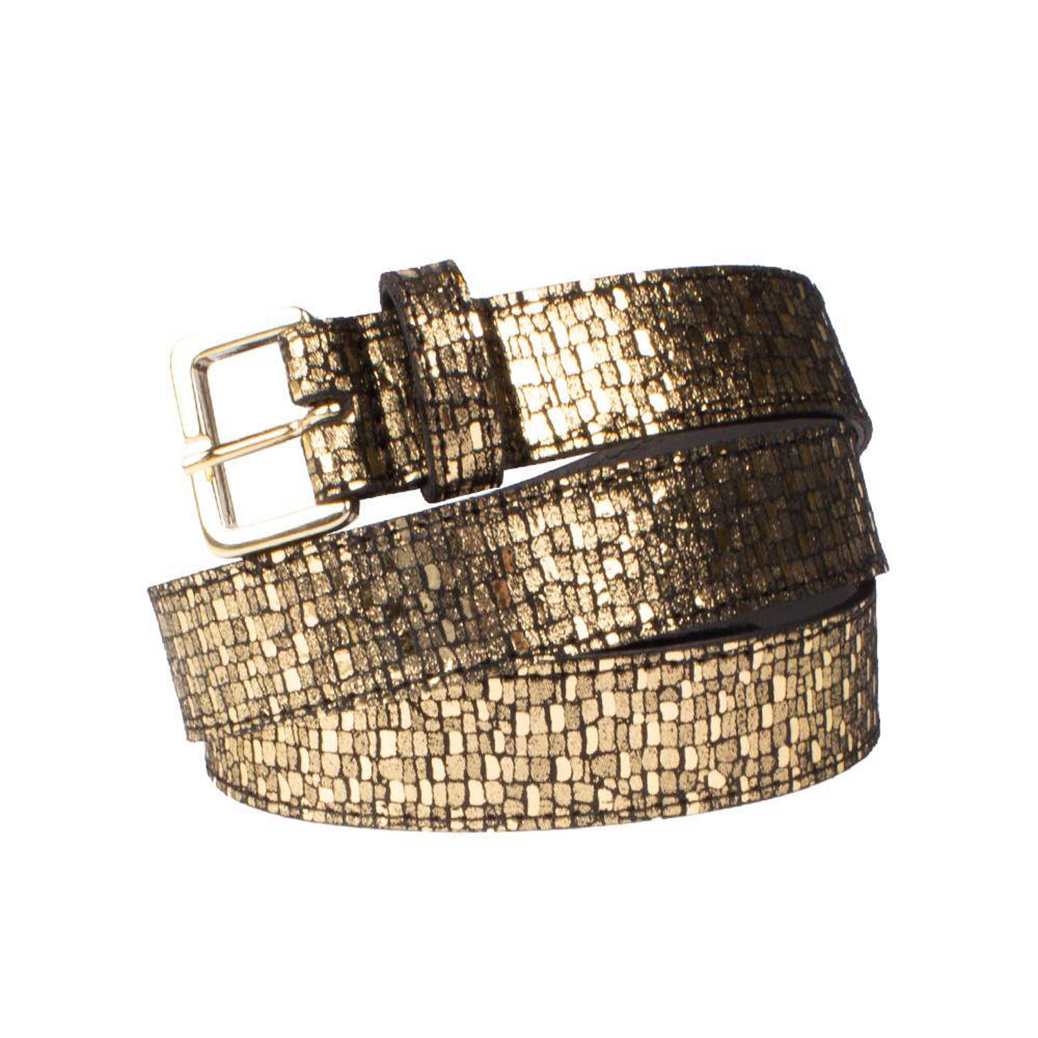 Legend metallic riem goudkleurig