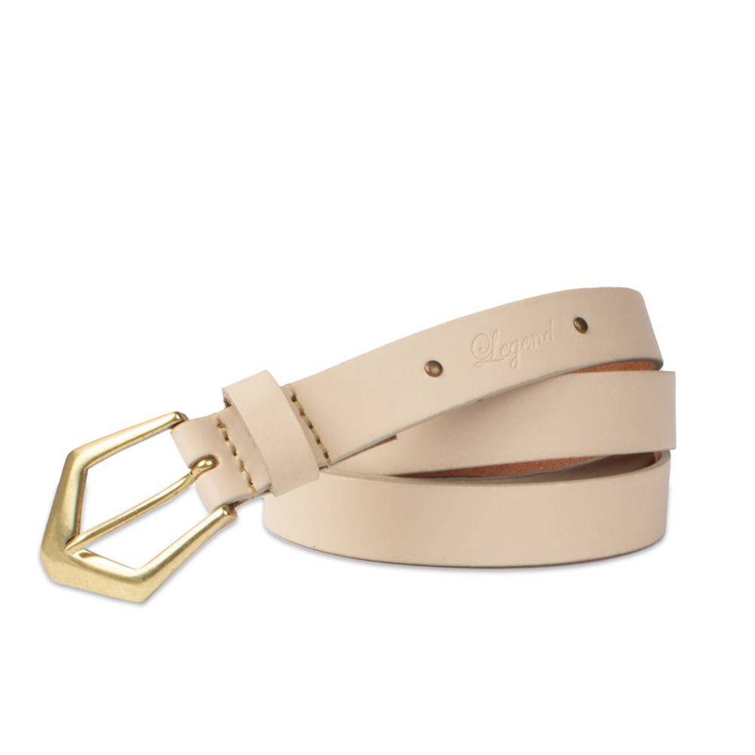 Legend leren riem beige