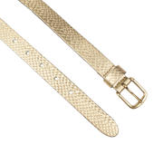 thumbnail: Petrol Industries leren riem met crocoprint goudkleurig