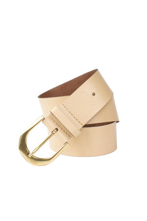 leren riem beige