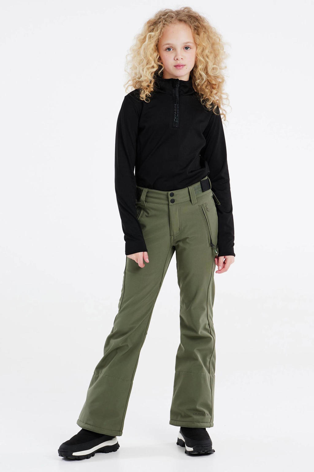 Protest softshell skibroek Lole Jr. olijfgroen
