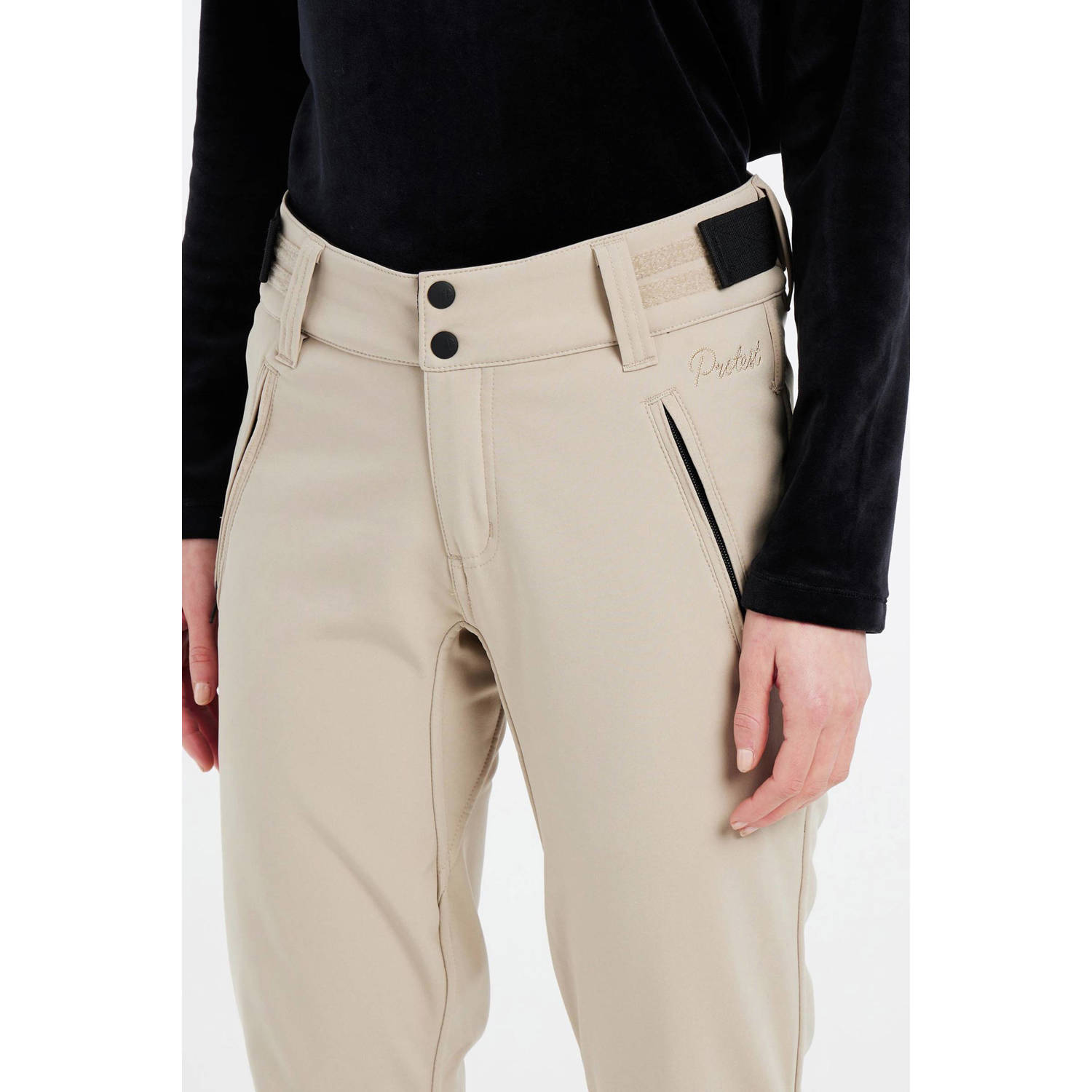 Protest softshell skibroek olijfgroen