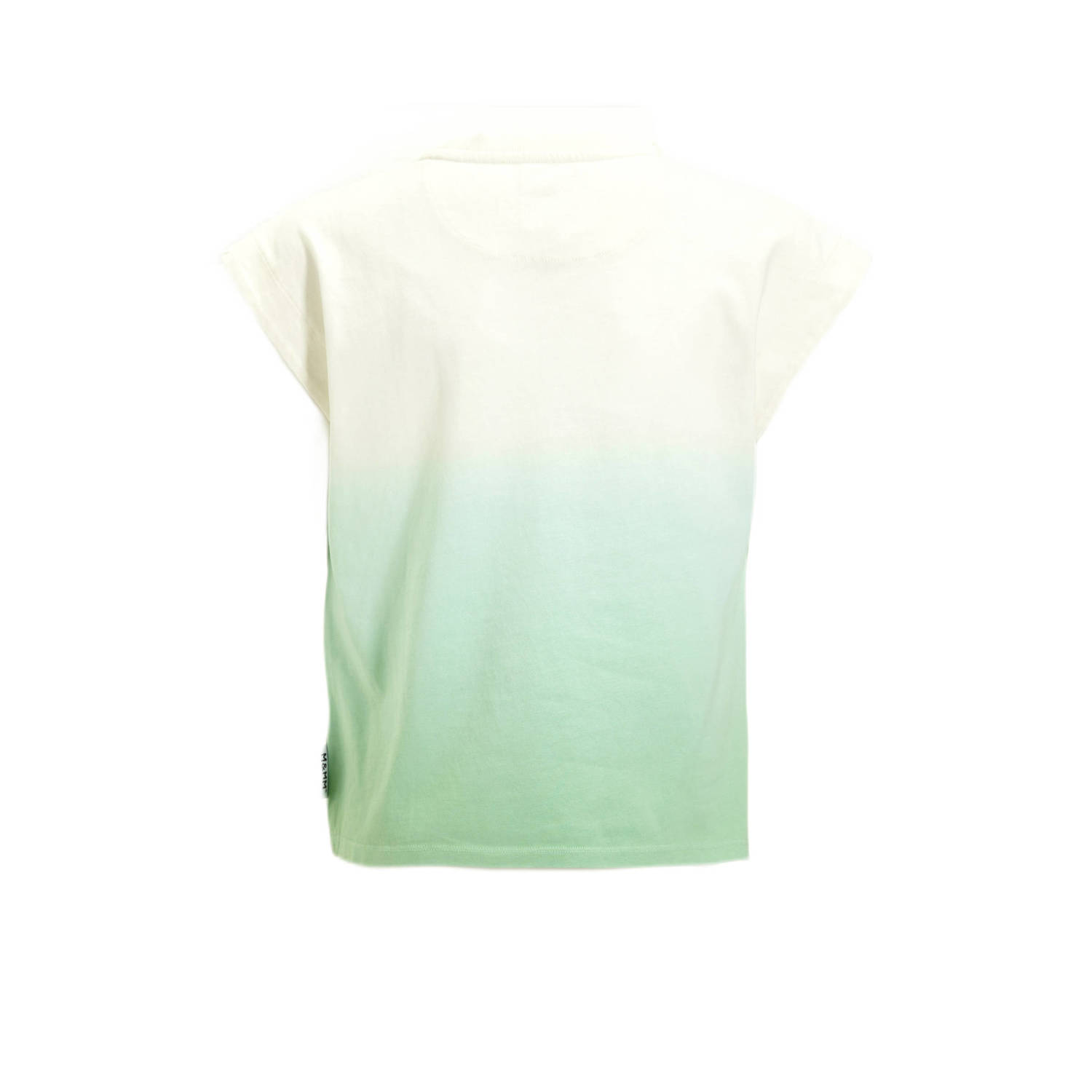 Me & My Monkey dip dye T-shirt Pluk wit groen