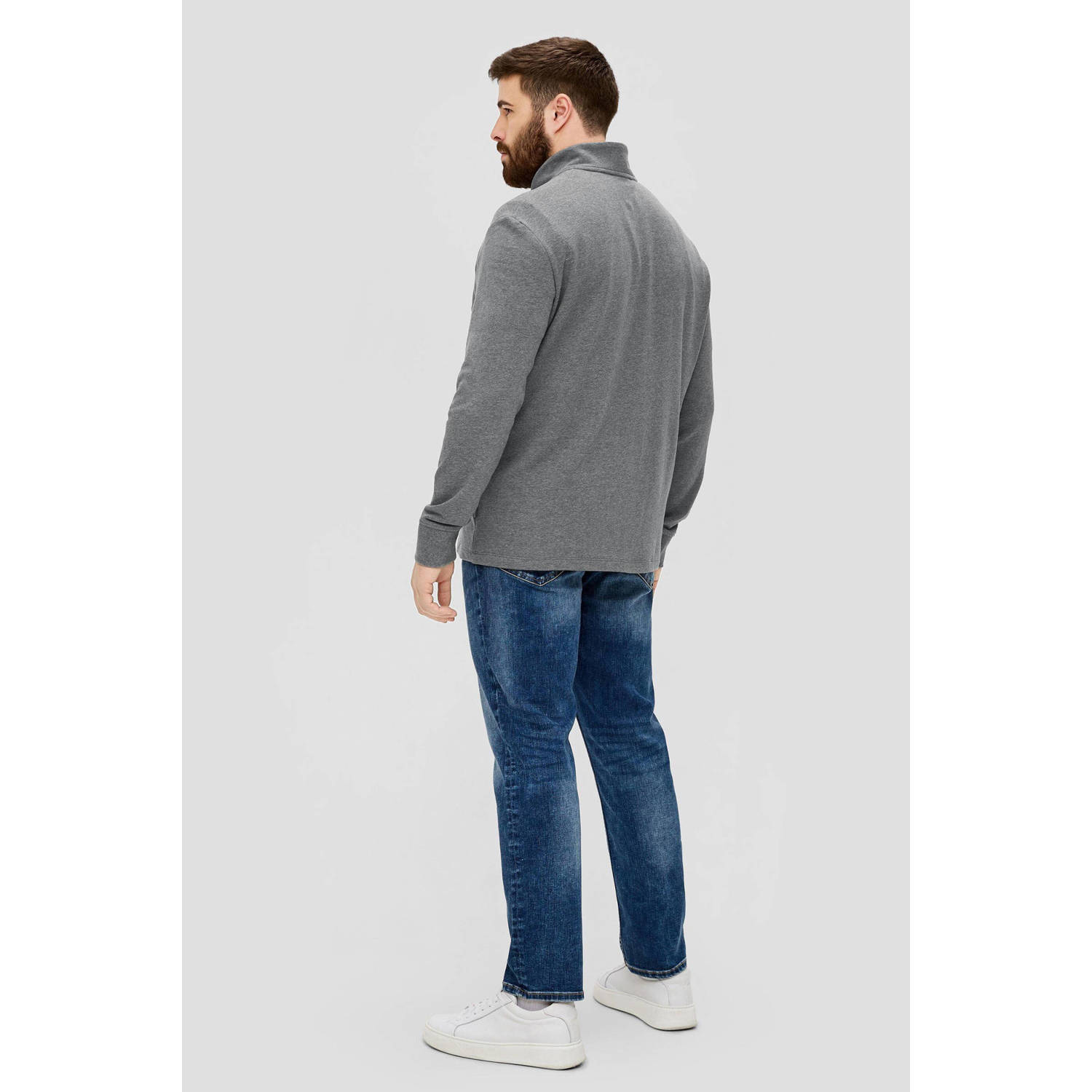 s.Oliver Big Size gemêleerde sweater Plus Size antraciet