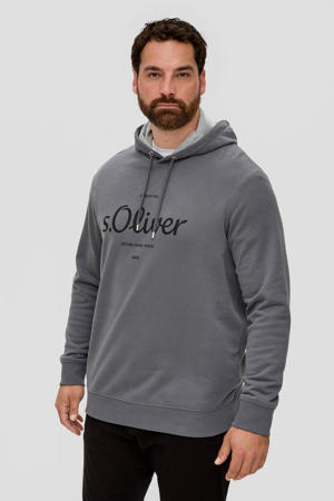 hoodie Plus Size met printopdruk antraciet