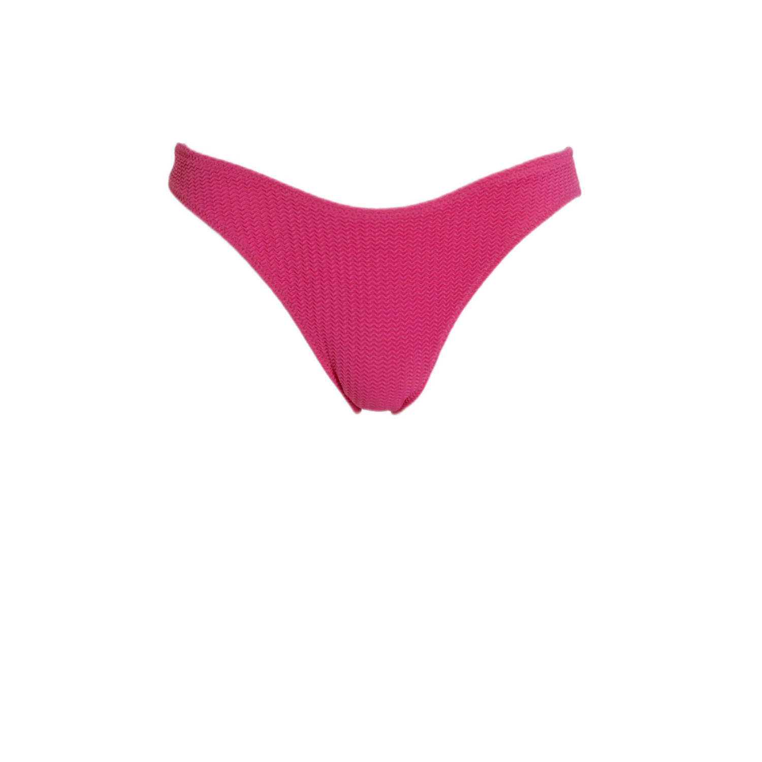 Seafolly high leg bikinibroekje met ribstructuur roze