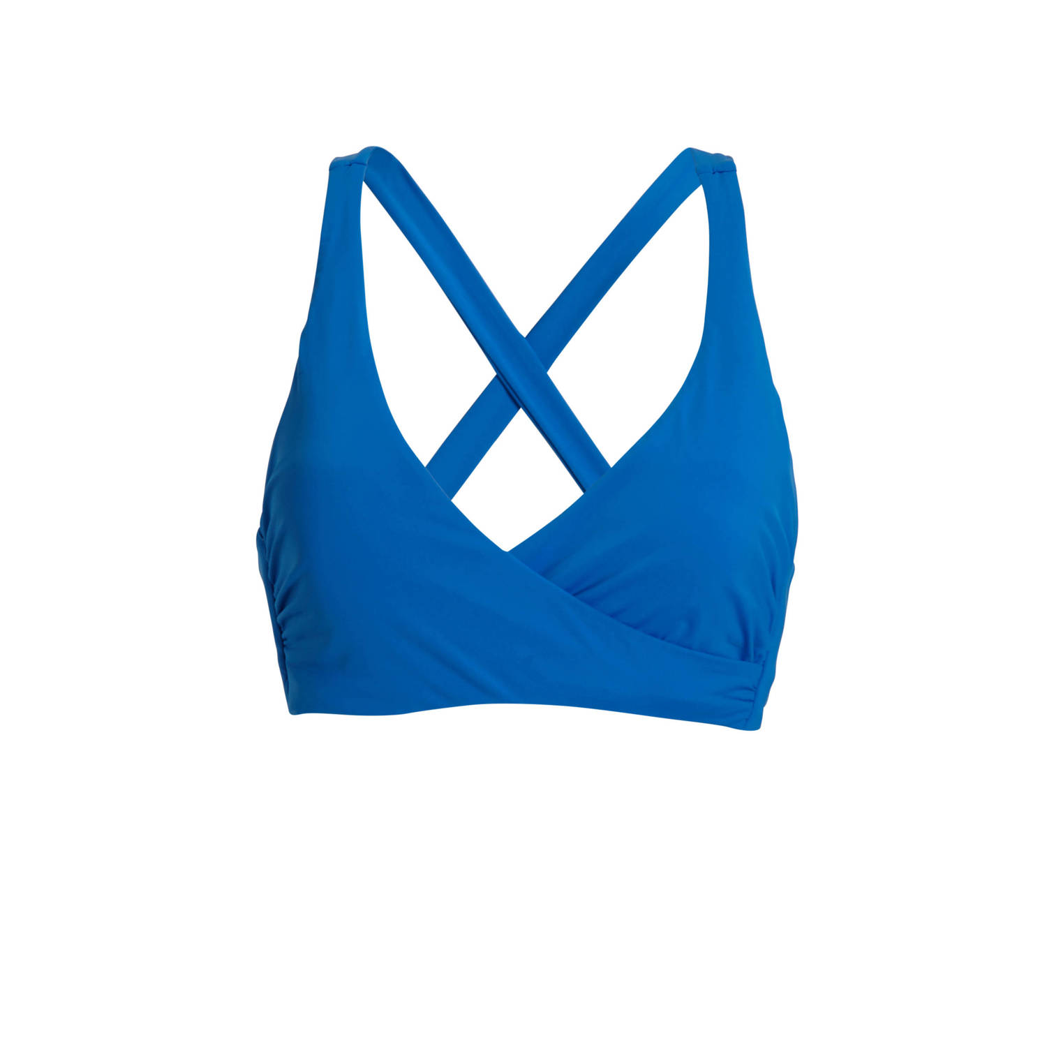 Seafolly voorgevormde halter bikinitop E-cup blauw