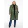 YOEK geruite jas Plus Size met wol - groen