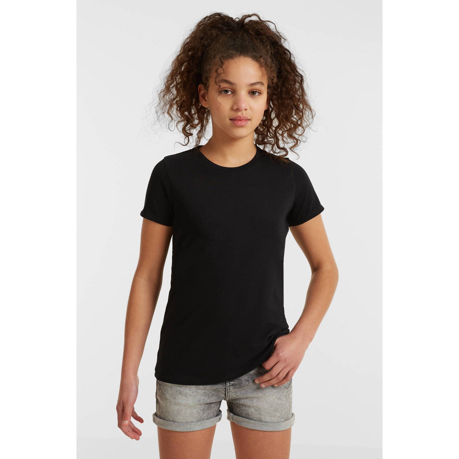 anytime basic T-shirt zwart