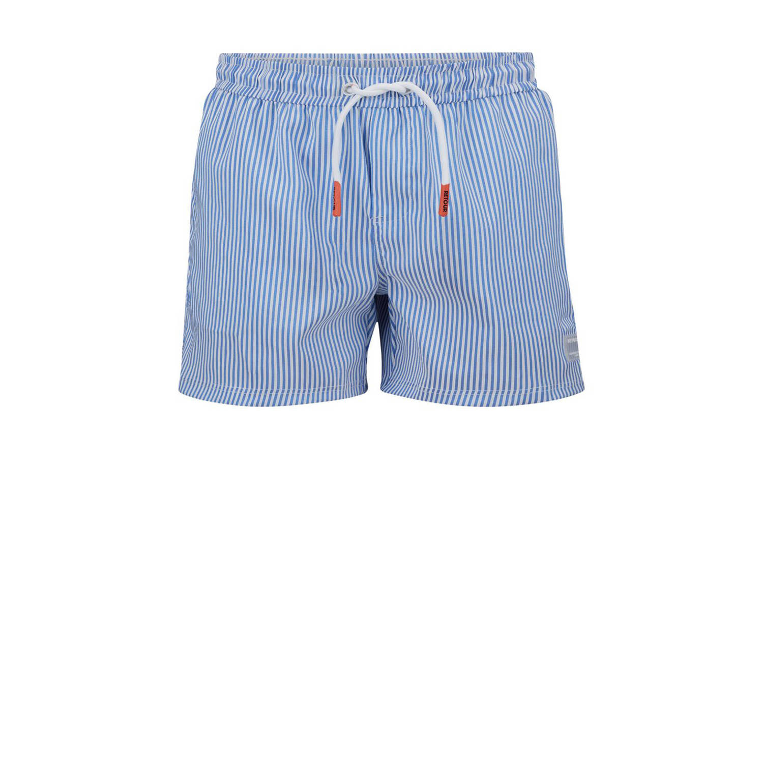 Retour Jeans zwemshort Neal blauw wit Jongens Viscose Streep 122 128