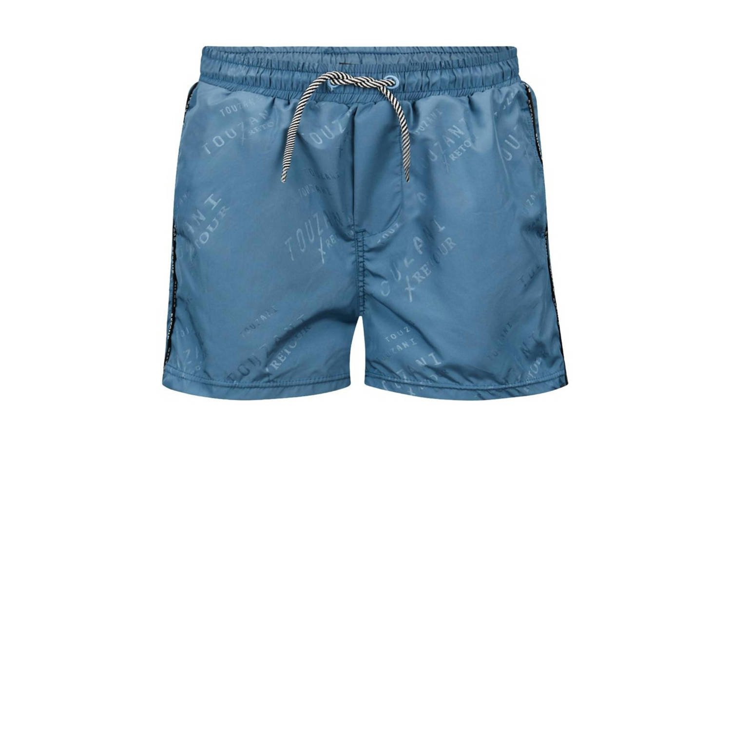 Retour Jeans Retour X Touzani zwemshort Freestyle blauw Jongens Polyester Effen 170 176