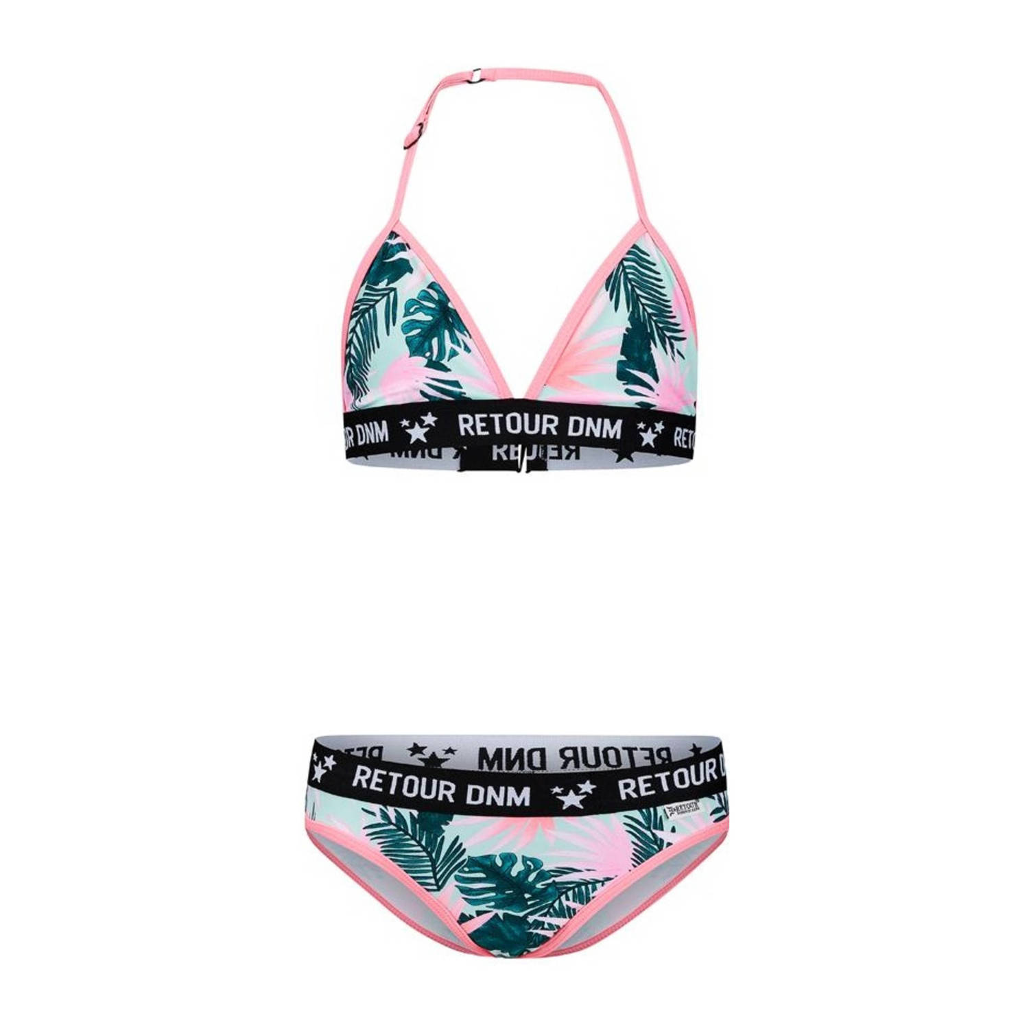 Retour Jeans triangel bikini Noa turquoise roze zwart