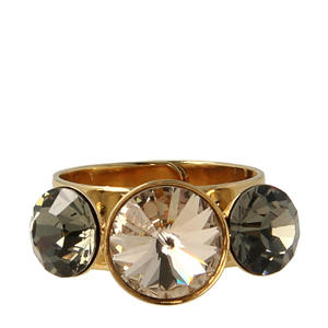 gold plated ring met Swarovski kristallen Blossom