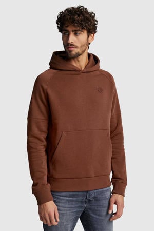 hoodie met logo bruin