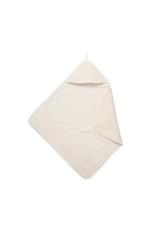 Oslo omslagdoek met wafel/teddy 100x100 cm naturel