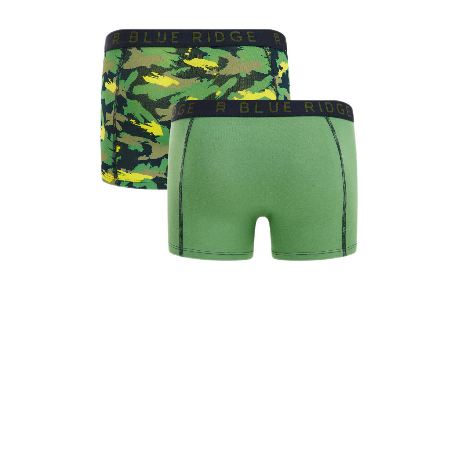 WE Fashion Blue Ridge boxershort set van 2 groen zwart