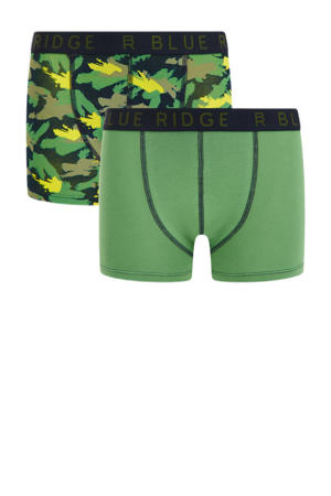   boxershort - set van 2 groen/zwart