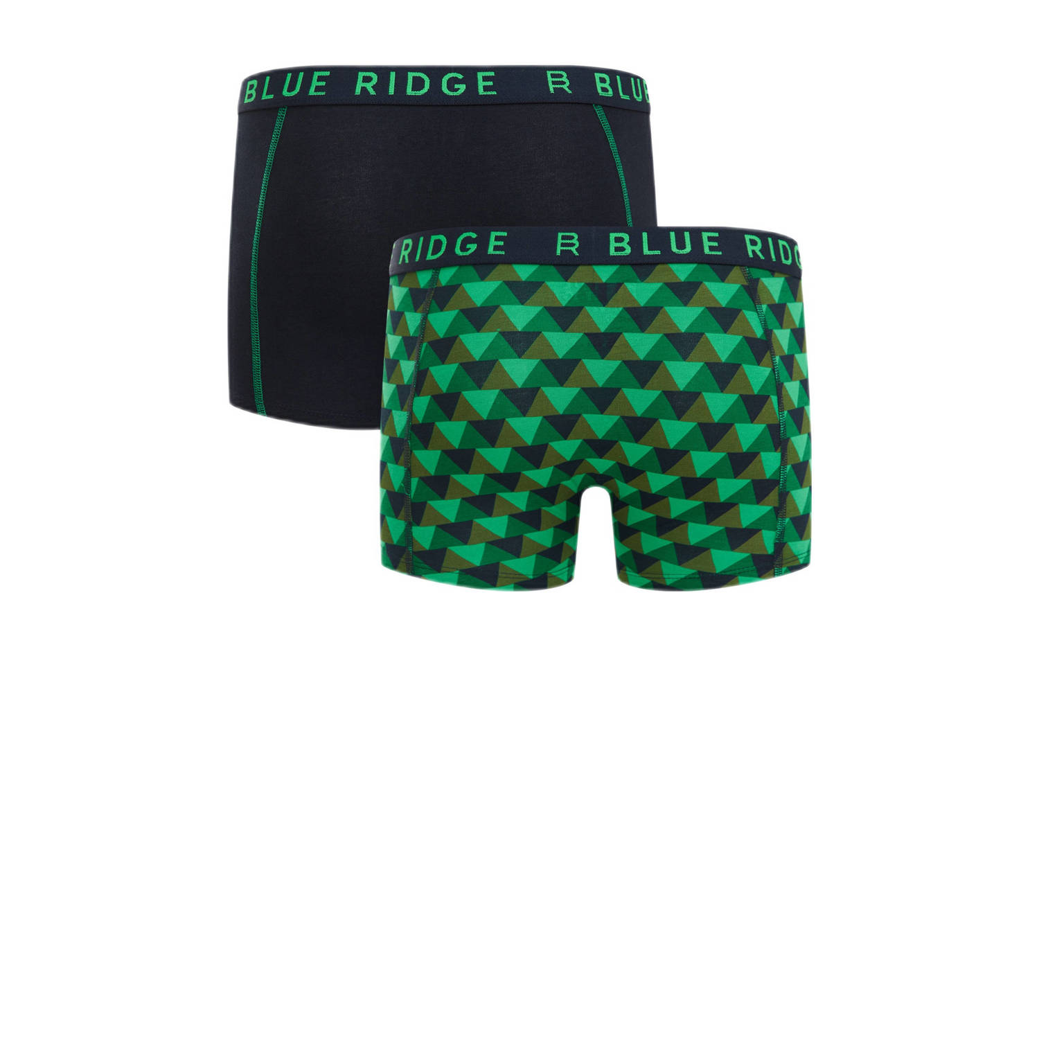 WE Fashion Blue Ridge boxershort set van 2 blauw groen